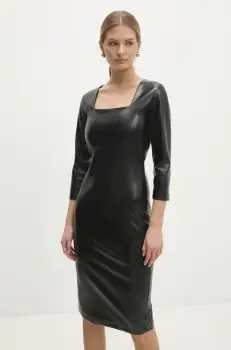 Answear Lab rochie culoarea negru, mini, mulata imagine