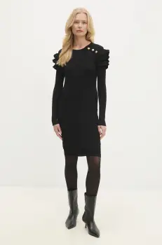 Answear Lab rochie culoarea negru, mini, mulata imagine