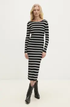 Answear Lab rochie culoarea negru, mini, mulata imagine