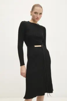 Answear Lab rochie culoarea negru, mini, mulata imagine