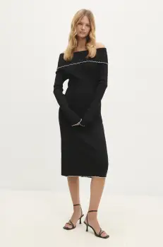 Answear Lab rochie culoarea negru, mini, mulata imagine