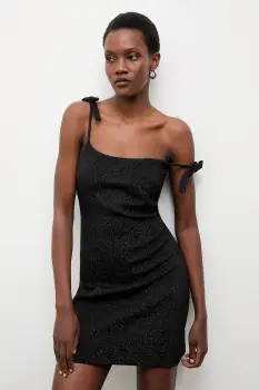 Answear.LAB rochie culoarea negru, mini, mulata imagine