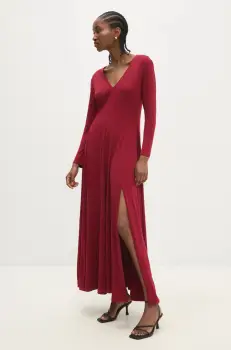 Answear Lab rochie culoarea portocaliu, maxi, evazati imagine