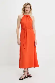 Answear Lab rochie culoarea portocaliu, maxi, evazati imagine