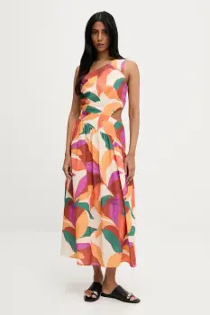 Answear Lab rochie culoarea portocaliu, maxi, evazati imagine