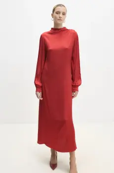 Answear Lab rochie culoarea rosu, maxi, drept imagine