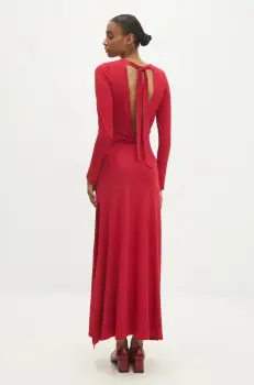 Answear Lab rochie culoarea rosu, maxi, evazati imagine