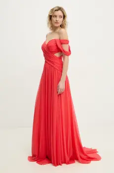 Answear Lab rochie culoarea rosu, maxi, evazati imagine