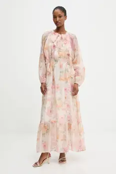 Answear.LAB rochie culoarea rosu, maxi, evazati imagine