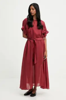 Answear.LAB rochie culoarea rosu, maxi, evazati imagine