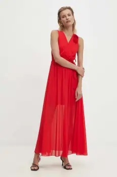 Answear Lab rochie culoarea rosu, maxi, evazati imagine