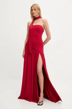 Answear.LAB rochie culoarea rosu, maxi, evazati imagine