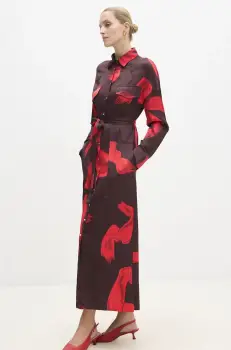 Answear Lab rochie culoarea rosu, maxi, evazati imagine