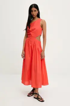 Answear Lab rochie culoarea rosu, maxi, evazati imagine