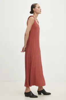 Answear Lab rochie culoarea rosu, maxi, evazati imagine