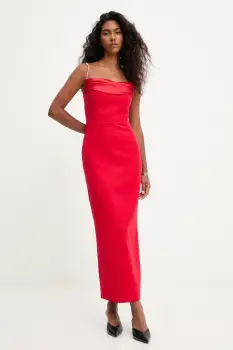 Answear.LAB rochie culoarea rosu, maxi, mulata imagine