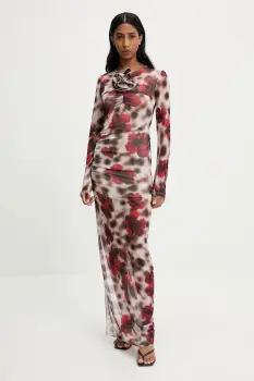 Answear Lab rochie culoarea rosu, maxi, mulata imagine