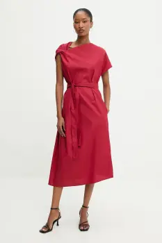 Answear Lab rochie culoarea rosu, midi, oversize imagine