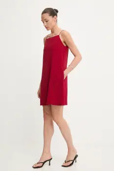 Answear.LAB rochie culoarea rosu, mini, drept imagine