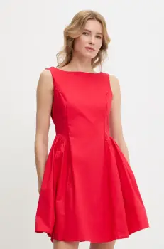 Answear Lab rochie culoarea rosu, mini, evazati imagine