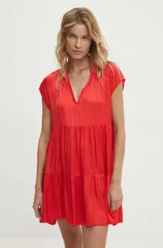 Answear Lab rochie culoarea rosu, mini, evazati imagine