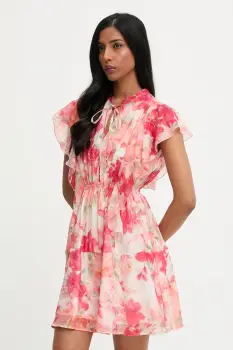 Answear.LAB rochie culoarea rosu, mini, evazati imagine