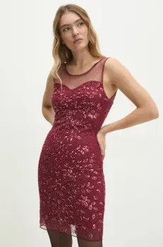 Answear Lab rochie culoarea rosu, mini, mulata imagine