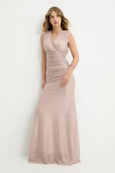 Answear.LAB rochie culoarea roz, maxi, drept imagine