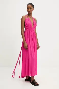 Answear.LAB rochie culoarea roz, maxi, evazati imagine