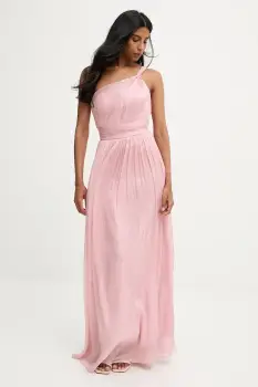 Answear.LAB rochie culoarea roz, maxi, evazati imagine