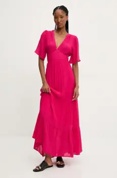 Answear Lab rochie culoarea roz, maxi, evazati imagine