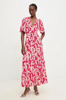 Answear Lab rochie culoarea roz, maxi, evazati imagine