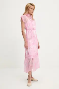 Answear Lab rochie culoarea roz, maxi, evazati imagine