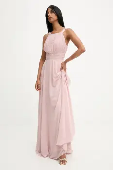 Answear.LAB rochie culoarea roz, maxi, evazati imagine