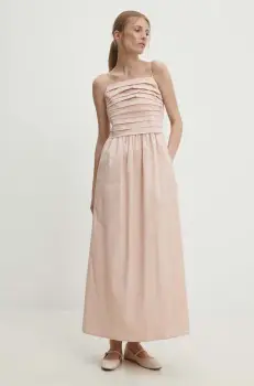 Answear Lab rochie culoarea roz, maxi, evazati imagine