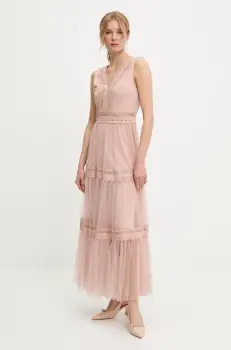 Answear Lab rochie culoarea roz, maxi, evazati imagine