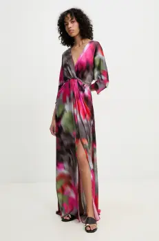 Answear Lab rochie culoarea roz, maxi, evazati imagine