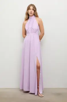 Answear.LAB rochie culoarea roz, maxi, evazati imagine