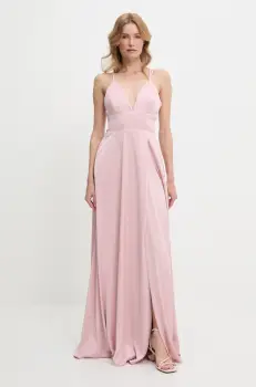 Answear Lab rochie culoarea roz, maxi, evazati imagine