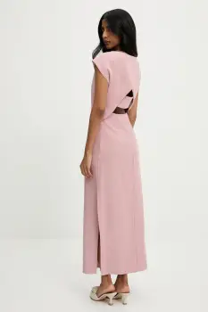 Answear Lab rochie culoarea roz, maxi, mulata imagine