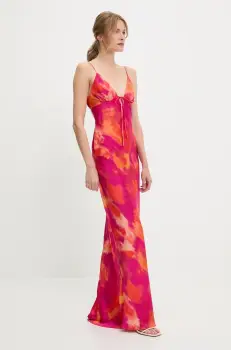 Answear Lab rochie culoarea roz, maxi, mulata imagine