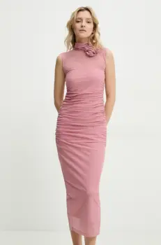 Answear Lab rochie culoarea roz, maxi, mulata imagine