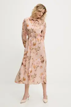 Answear Lab rochie culoarea roz, midi, drept imagine