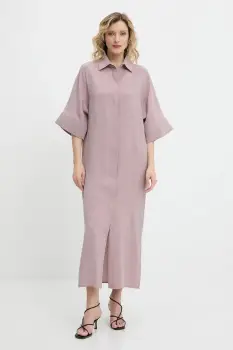 Answear Lab rochie culoarea roz, midi, oversize imagine