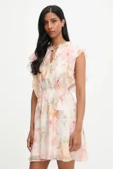 Answear.LAB rochie culoarea roz, mini, evazati imagine