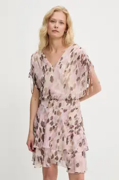 Answear Lab rochie culoarea roz, mini, evazati imagine