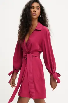 Answear.LAB rochie culoarea roz, mini, evazati imagine