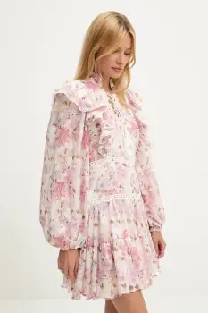 Answear Lab rochie culoarea roz, mini, evazati imagine