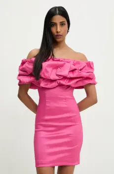 Answear Lab rochie culoarea roz, mini, mulata imagine