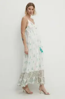 Answear Lab rochie culoarea turcoaz, maxi, evazati imagine